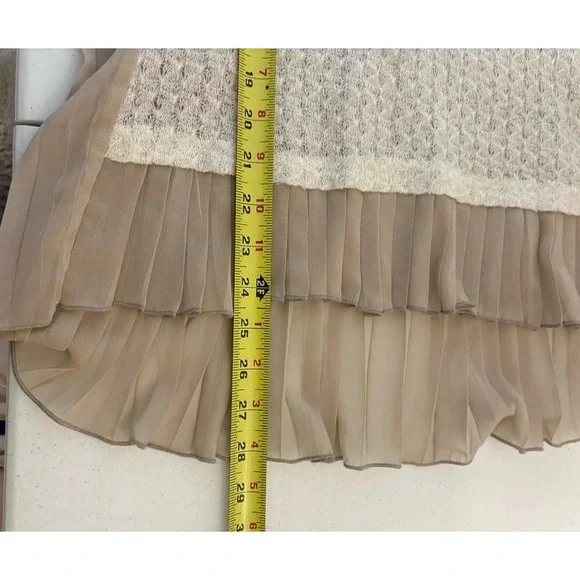 Anthropologie a'reve Sweater Womens M Soft Romantic Fairy Ethereal Feminine Lace - Picture 6 of 8